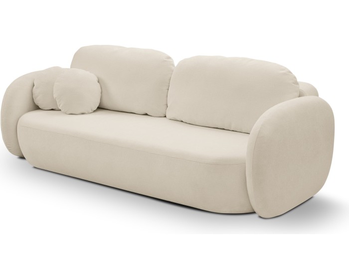 Rozkládací pohovka Olio 238 cm Sicuro 55 bouclé ecru