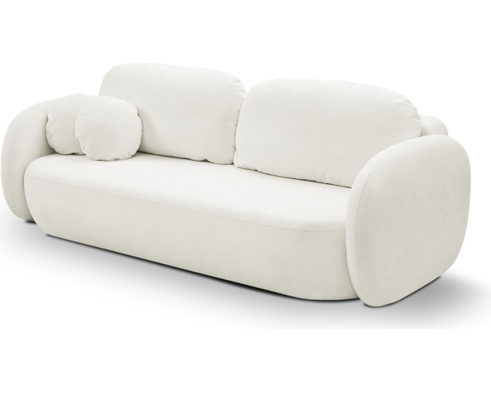 Rozkládací pohovka Olio 238 cm Sicuro 60 bouclé krémová