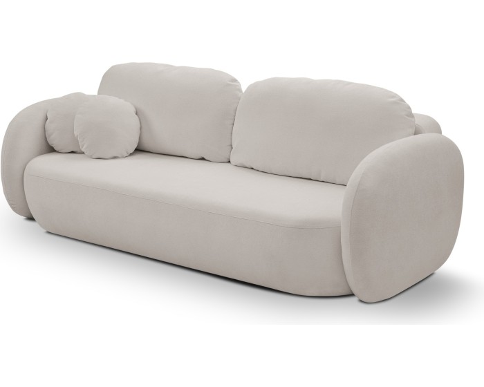 Rozkládací pohovka Olio 238 cm Sicuro 65 bouclé světle šedá