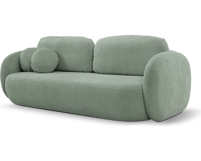 Rozkládací pohovka Olio 238 cm Abriamo 10 bouclé zelená