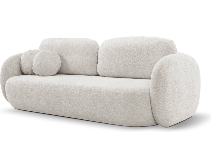 Rozkládací pohovka Olio 238 cm Abriamo 05 bouclé světle šedá