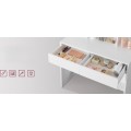Toaletní stolek Vasagle Berny 90 cm se zrcadlem a LED osvětlením bílý