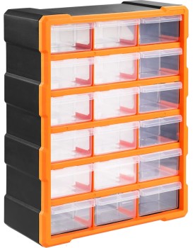 Organizér Damir s 18 přihrádkami černý/oranžový