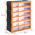 Organizér Damir s 18 přihrádkami černý/oranžový