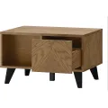 Konferenční stolek Cozy 41 z masivu 80 cm dub Rustikal/černý