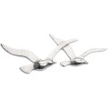 Nástěnná dekorace létající ptáci Flying 35 cm stříbrná