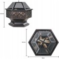 Zahradní ohniště Hexa 70 cm černé