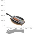 Sada litinové pánve a servírovací desky DuoDuo černá/hnědá