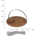 Kulatý podnos z mangového dřeva TRAYCO 38 cm hnědý