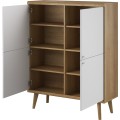 Komoda Primo 107 cm dub Riviéra/bílá