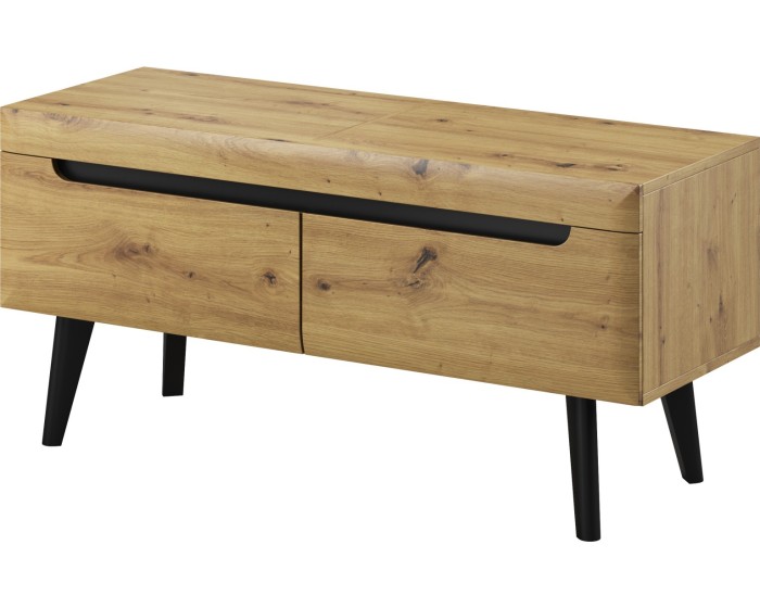 Televizní stolek Nordi 107 cm černý/dub Artisan