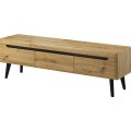 Televizní stolek Nordi 160 cm černý/dub artisan