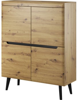 Komoda Nordi 107 cm černá/dub artisan