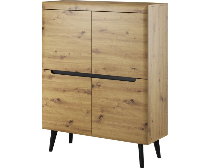Komoda Nordi 107 cm černá/dub artisan