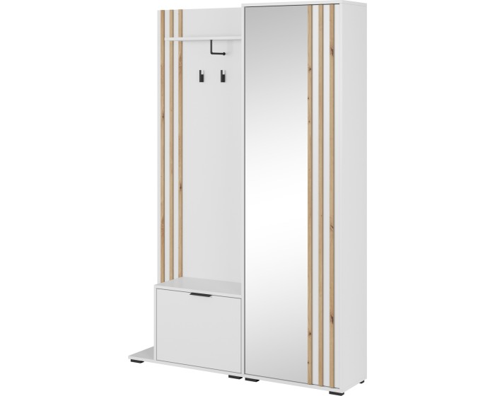 Předsíňová stěna Nelly 131 cm dub artisan/bílá