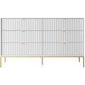 Komoda Nova 154 cm se zásuvkami bílá/zlatá