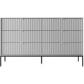 Komoda Nova 154 cm se zásuvkami šedá/černá