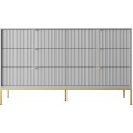 Komoda Nova 154 cm se zásuvkami šedá/zlatá