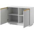 Komoda Royal II 104 cm bílá/zlatá