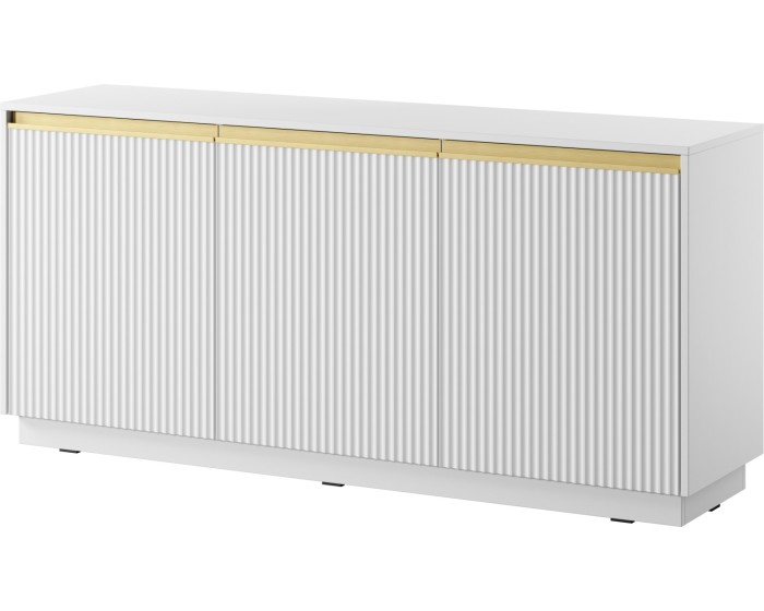 Komoda Royal II 154 cm bílá/zlatá