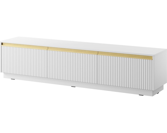 Televizní stolek Royal II 180 cm bílý/zlatý