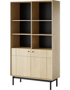 Knihovna Japandi 104 cm dub linea