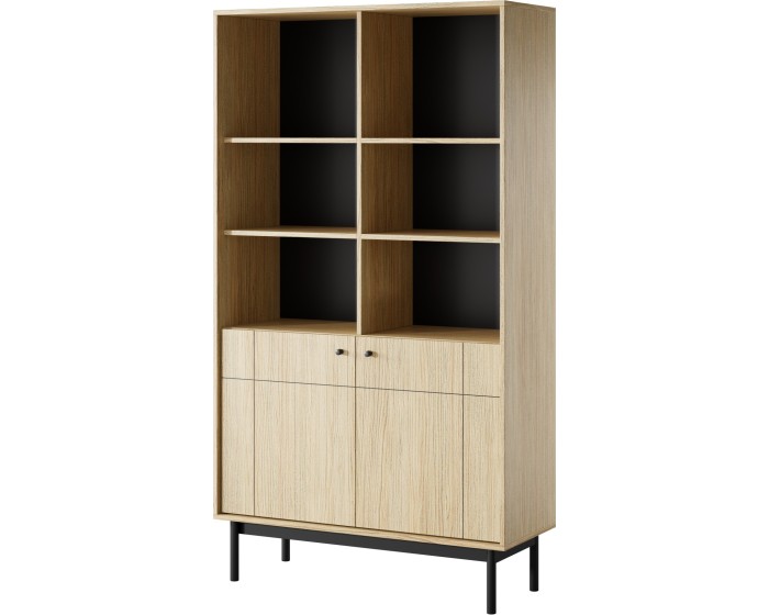 Knihovna Japandi 104 cm dub linea