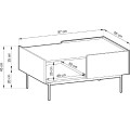 Konferenční stolek Color L97 červený/dub linea