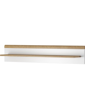 Nástěnná police Primo 107 cm dub Riviéra/bílá