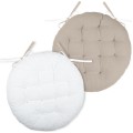 Oboustranný podsedák na židli DUO 38 cm světle béžový/ecru