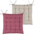 Oboustranný podsedák na židli DUO 40x40 cm fialový/béžový