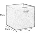 Úložný box Textilie 31x31 cm hořčicově žlutý
