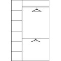 Šatní skříň Porti 73 165 cm z masivu dub antický