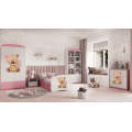 Postel Babydreams méďa s kytičkami růžová