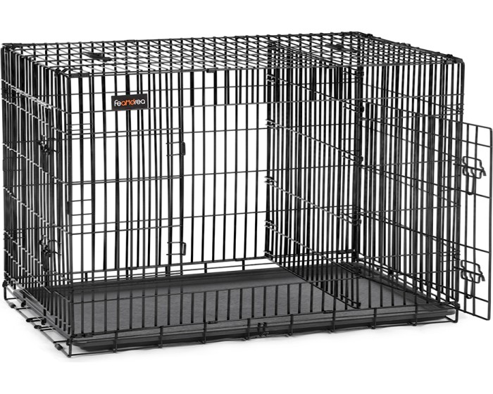 Přepravní klec pro zvířata Levino XL 107 cm černá