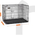 Přepravní klec pro zvířata Levino XL 107 cm černá