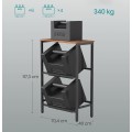 Kuchyňský regál na přepravky Jogin 70,4 cm černý/hnědý