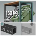 Kuchyňský regál na přepravky Jogin 70,4 cm černý/hnědý