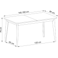 Rozkládací jídelní stůl Primo 140/180 cm dub Riviéra/bílý