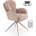 Otočná jídelní židle K592 béžová/kašmír