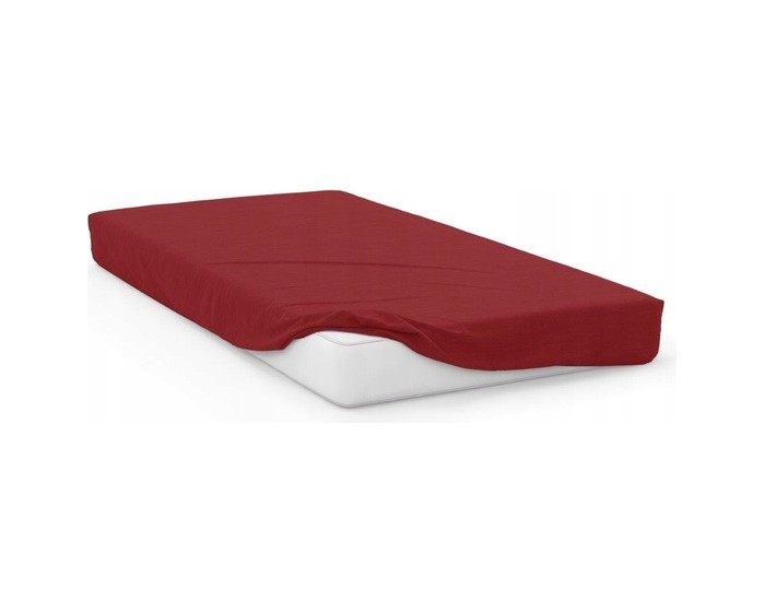 Bavlněné Jersey prostěradlo SOFT 160x200 cm + 25 cm červené