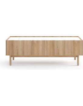 TV stolek Boho La 144 cm dub riviera/bílý mramor