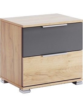 Noční stolek Ramona 2 zásuvky Dub Craft/matná láva