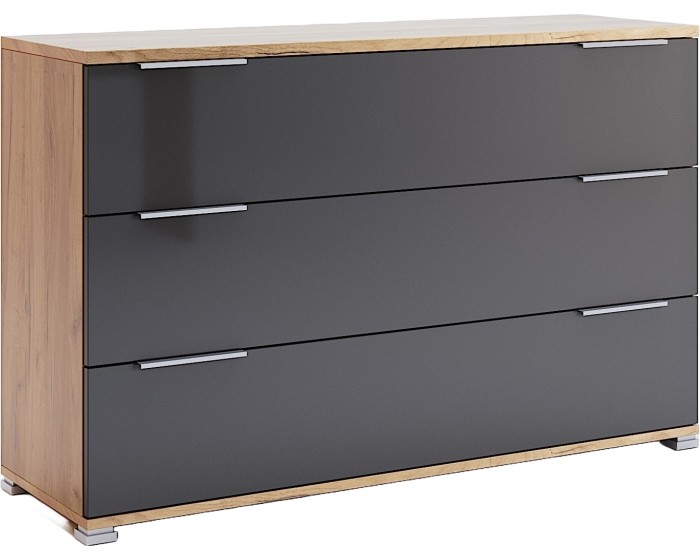 Komoda Ramona 3 zásuvky dub Craft/matná láva