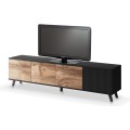 TV stolek RANDOM 200 cm dub wotan/černý