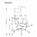 Kancelářská židle RAZOR ekokůže béžová