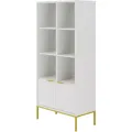 Knihovna Austin 80 cm bílá/zlatá