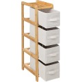 Koupelnový regál TIDY BOX 78,5 cm bambus/béžový