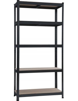 Dílenský regál HD 75x150 cm černý