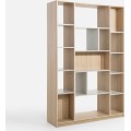 Regál Ryga 07 120 cm dub Riva/šedý